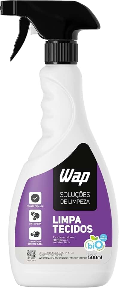 WAP Limpador de Tecidos com Espuma WAP LIMPA TECIDOS 500ML, Branco e Roxo