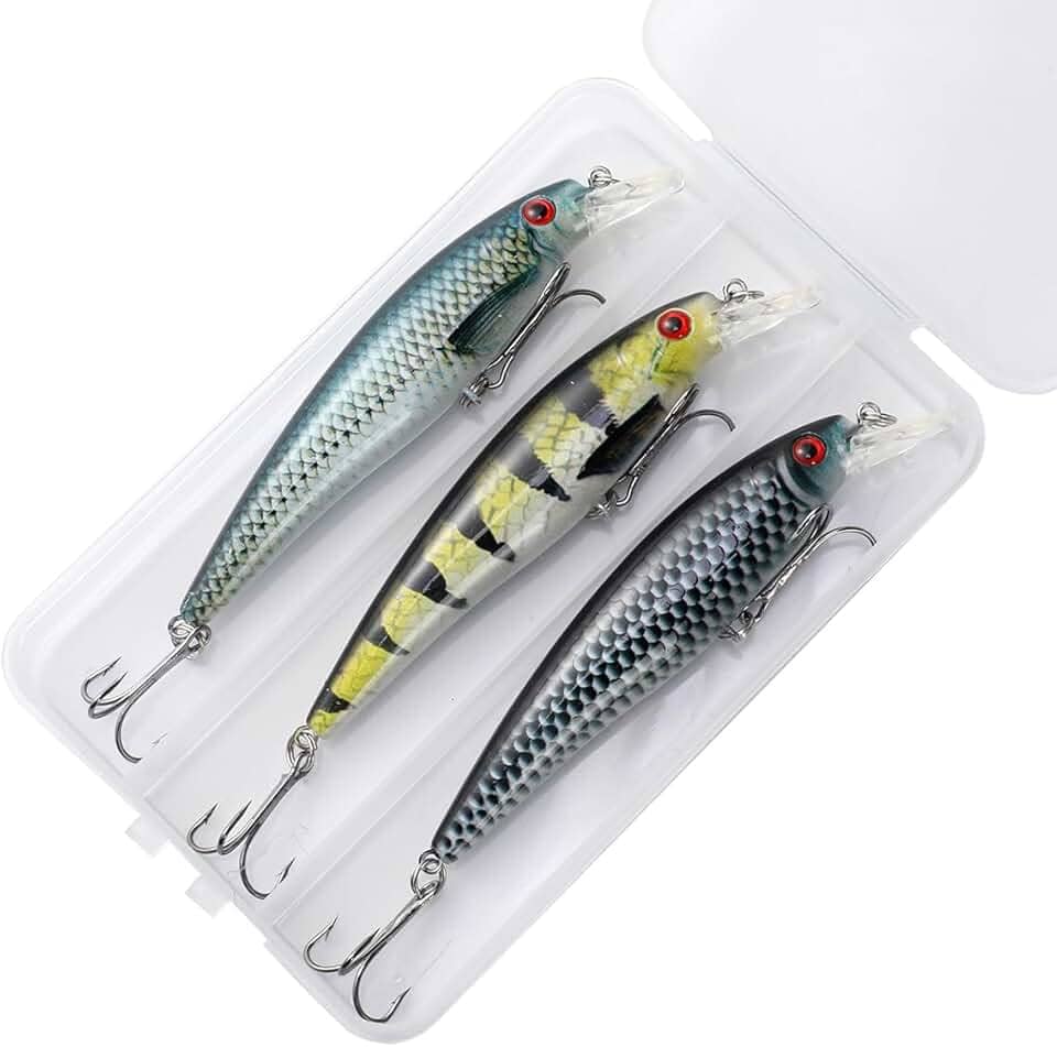 Kit 3 Iscas Artificiais Minnow Meia Água Para Tucunaré Traíra Dourado Robalo Black Bass