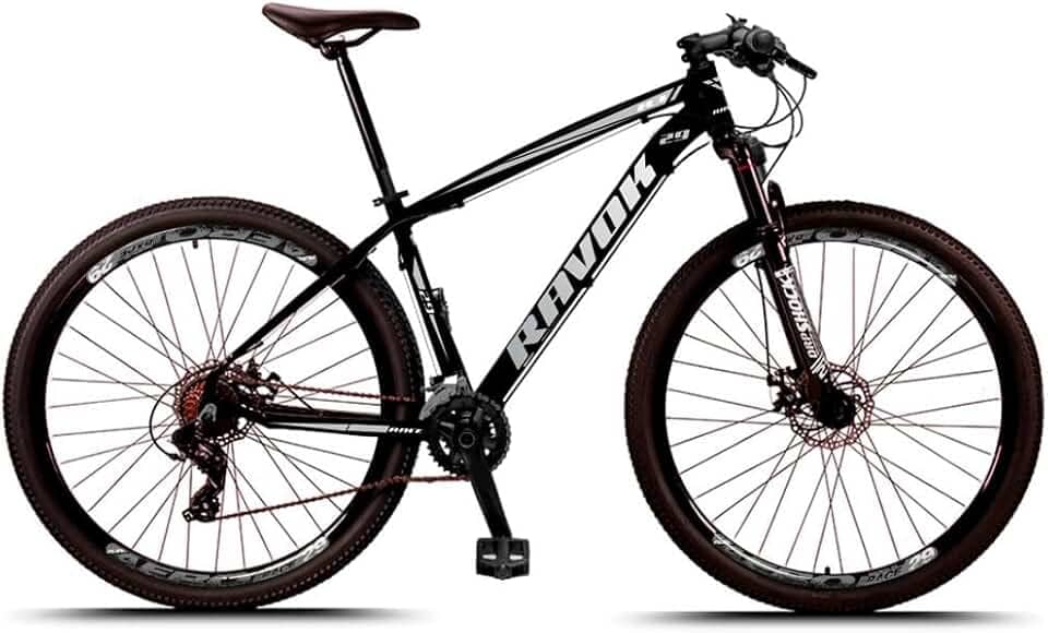 Bicicleta Aro 29 Ravok 21v Alumínio Alavanca V-Fire Freios a Disco com Suspensão