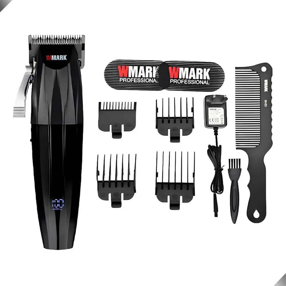 Maquina Cortar Cabelo Wmark Ng222 Vermelho C/Display Bivolt (Vermelho)