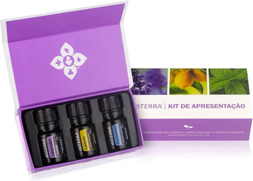 Kit Apresentação c/ 3un - Óleo Essencial Lavanda Lemon Peppermint - 5ml