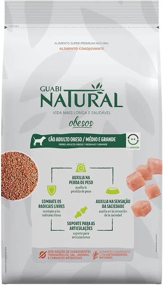 Guabi Natural-Ração Cães Obesos Porte Médio e Grande 10,1 kg