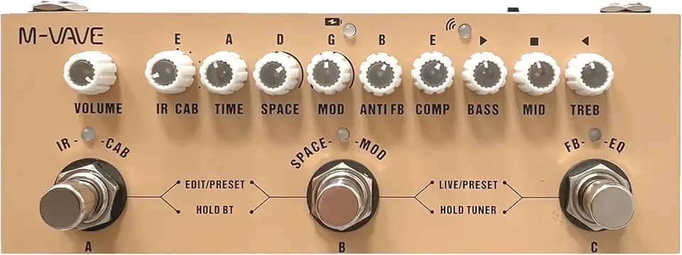 CUBE AC Portátil Multifuncional Guitarra Acústica Pedal de Efeito Combinado com Reprodução de Música Sem Fio Gravação de Telefone Função de Interface de Áudio