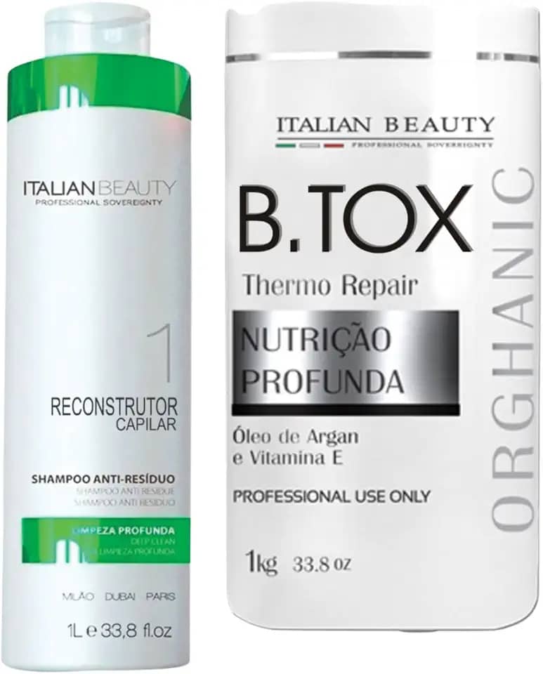 Kit Italian Beauty Escova Progressiva Selagem 2 Passos