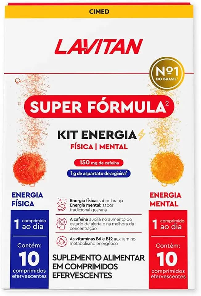LAVITAN Kit Super Fórmula Vitamina Energia Física e Mental