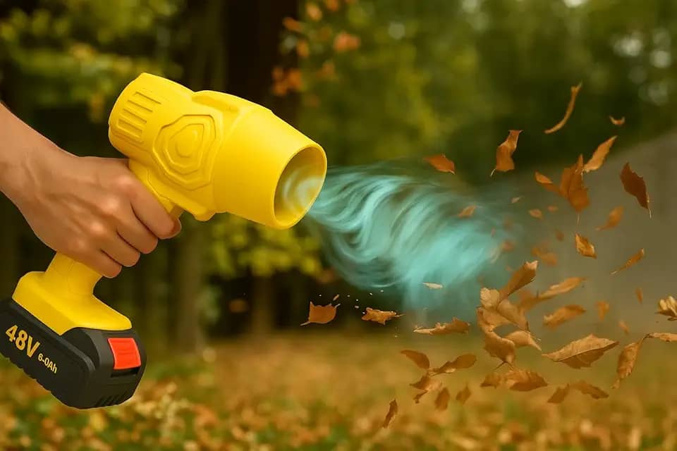 Soprador Elétrico Portátil 48V Sem Fio Soprador de Folhas Alta Potência e Autonomia