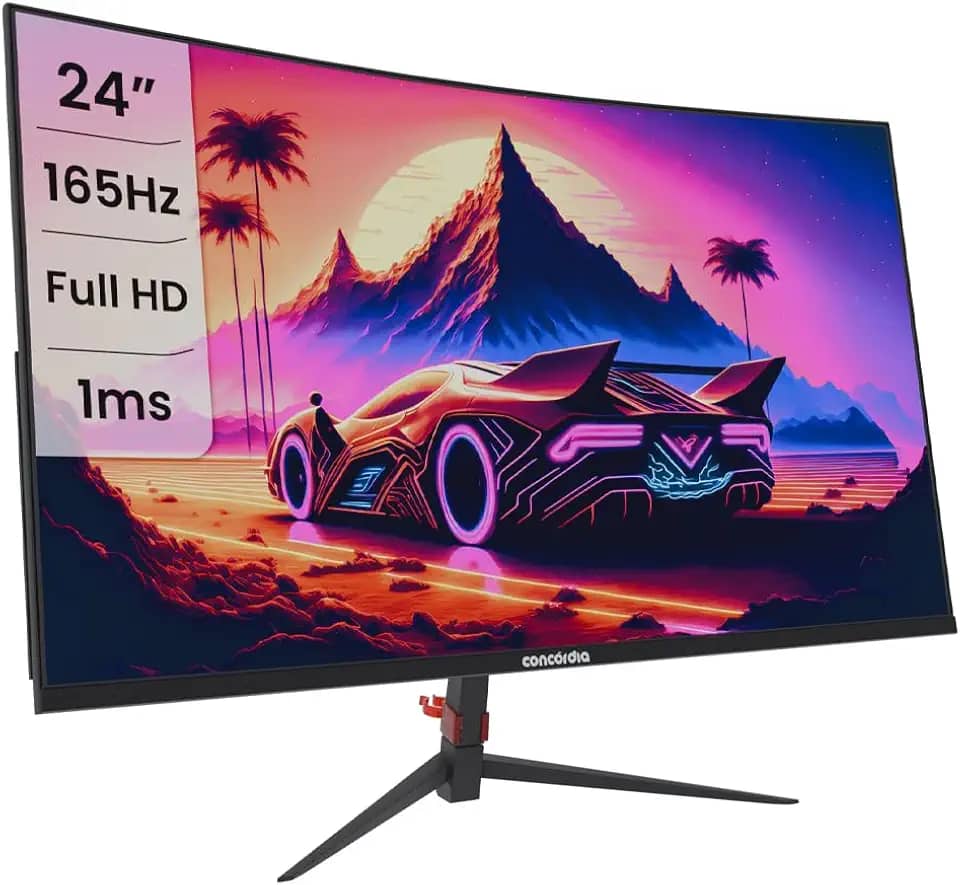 Monitor Concórdia Gamer Curvo CZ238F 24' 165hz LED Full HD HDMI DP USB SRGB 99% Freesync Premium
