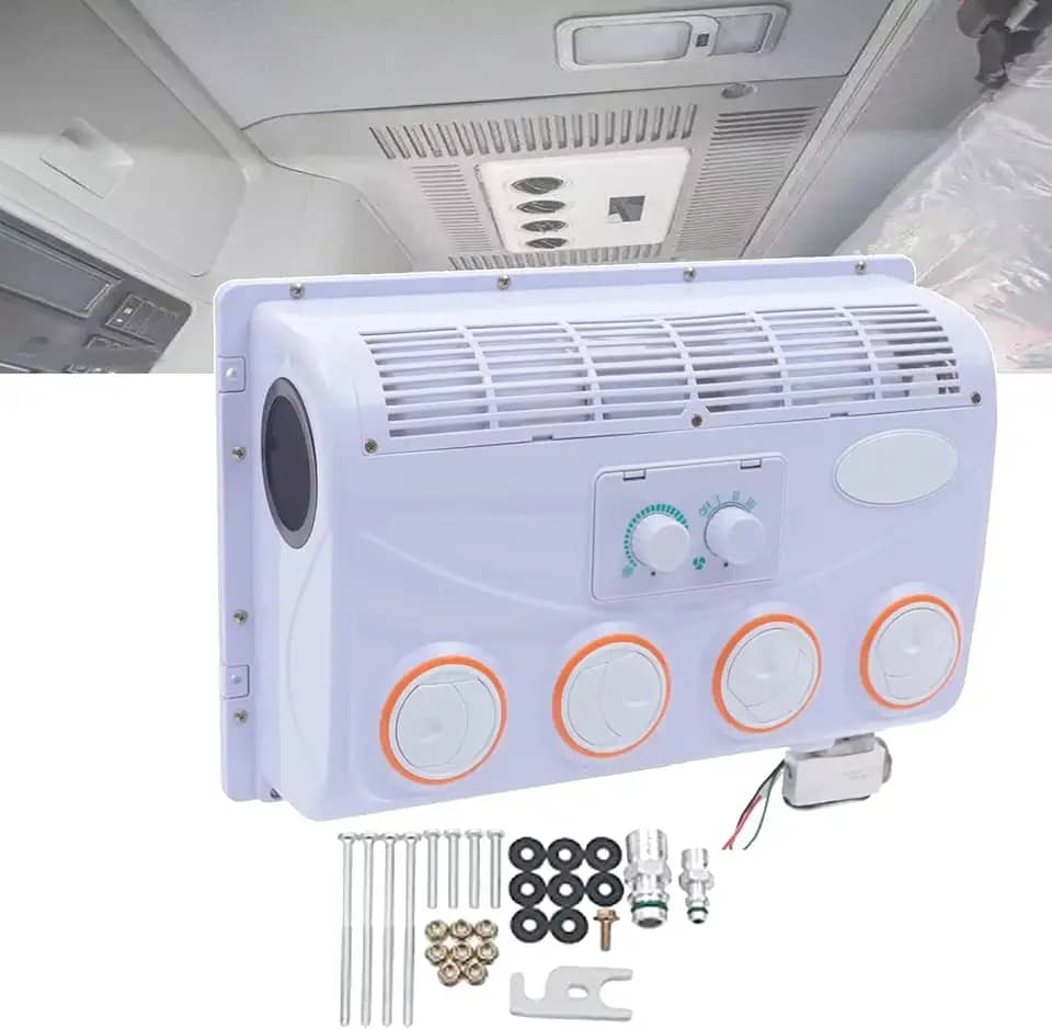 Ar-Condicionado Inverter 12v/24v Cc, Ar-Condicionado Para CaminhãO E Rv, 3800 Rpm, RotaçãO De 360°, Resfriamento RáPido E Baixo RuíDo