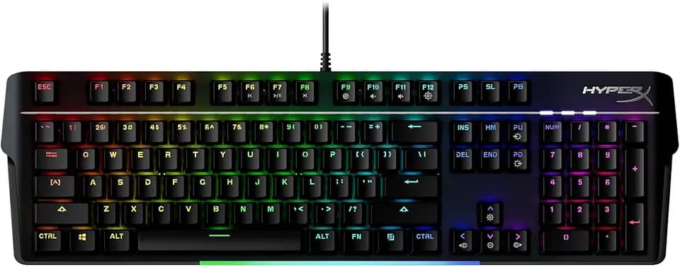 HyperX Alloy MKW100 - Mechnical Gaming Keyboard (US Layout), Modelo: 4P5E1AA#ABA, Cor: Preto
