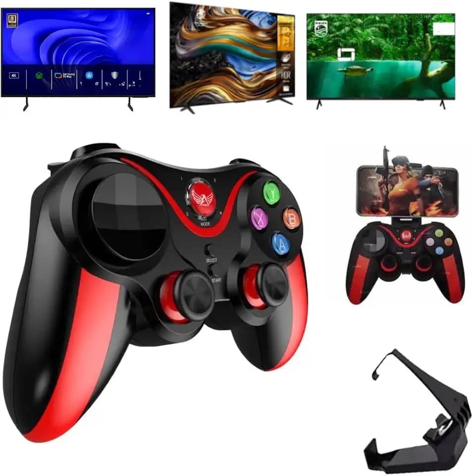 Controle Bluetooth Para Smart TV Samsung Game Pass LG Phillips Celular Smartphone iOS Android Notebook Tablet Universal Bateria Interna Recarregável TVs AU BU CU DU QN QLED QNED 7700 8000 Tudo em 1