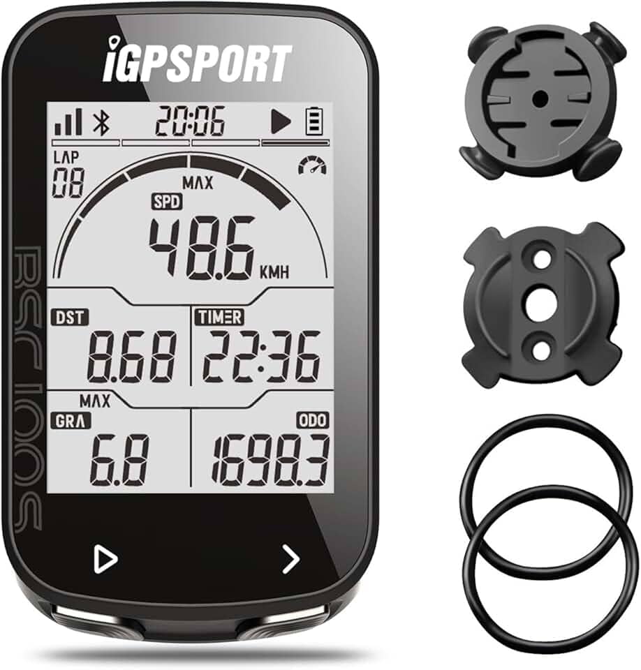 iGPSPORT BSC100S Ciclocomputador GPS, Bluetooth Tela de 2,6 Polegadas IPX7 à Prova d'água 40H de Vida útil da Bateria Computador de Bicicleta Sem Fio