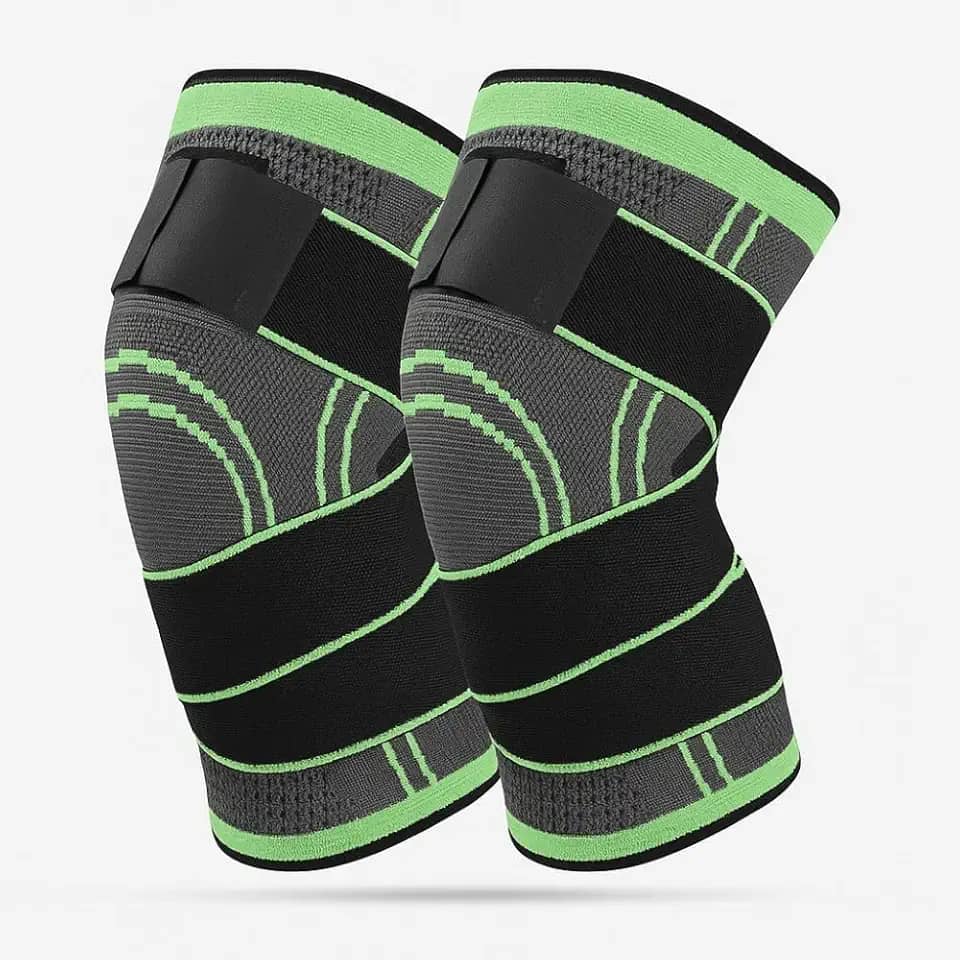 Kit 2 Joelheira de Compressão Ajustável Ortopédica Alta Elasticidade Para Alívio de Dor no Joelho 360 Graus Ajuste Anatômico Para Esporte Atividades Fisicas Academia Tecido Leve Respirável Andarix