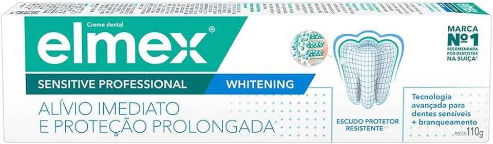 Elmex Creme dental para sensibilidade Sensitive Professional Whitening, Alívio Imediato* da Sensibilidade e Branqueamento, 110g