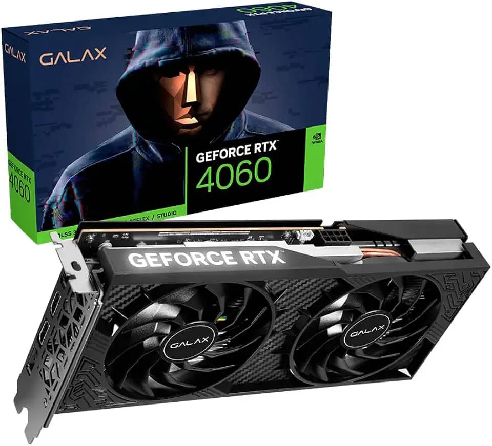 PLACA DE VIDEO NV RTX4060 8GB GDDR6 128 BITS BLACK GF 1-CLICK OC GALAX 46NSL8MDAPCO