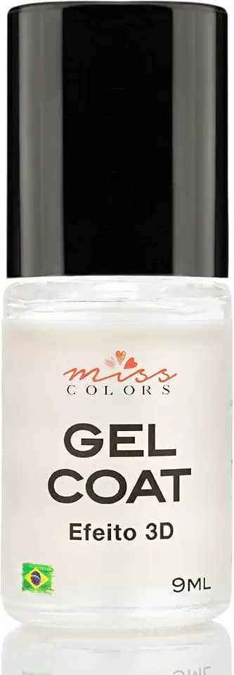 Top Coat Efeito Gel 9ml – Miss Colors - Brilho Intenso e Secagem Rápida