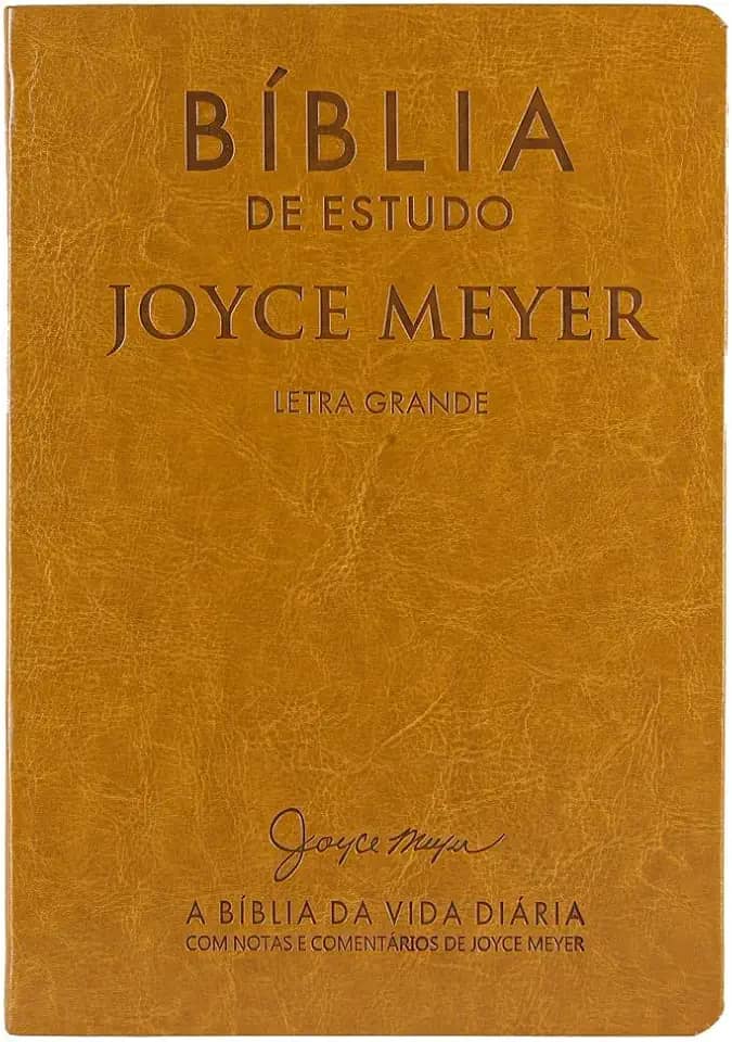 Bíblia de Estudo Joyce Meyer - NVI - Letra Grande - Capa Luxo Mostarda