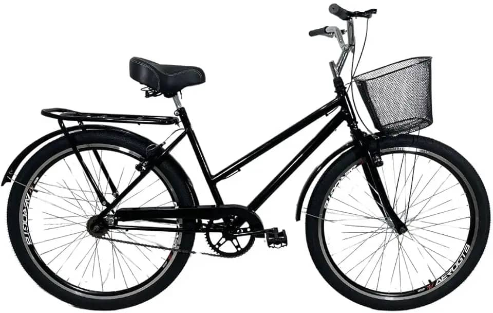 Bicicleta Aro 26 Aero Passeio Cesta Modelo Poti Preto