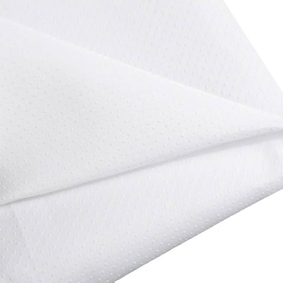 GORGECRAFT 1,55 x 1 m tecido antiderrapante de forro de pano de tufo de vinil PVC branco almofada de pontos redonda tapete principal tufting mantenha no lugar tecido final para artesanato faça você