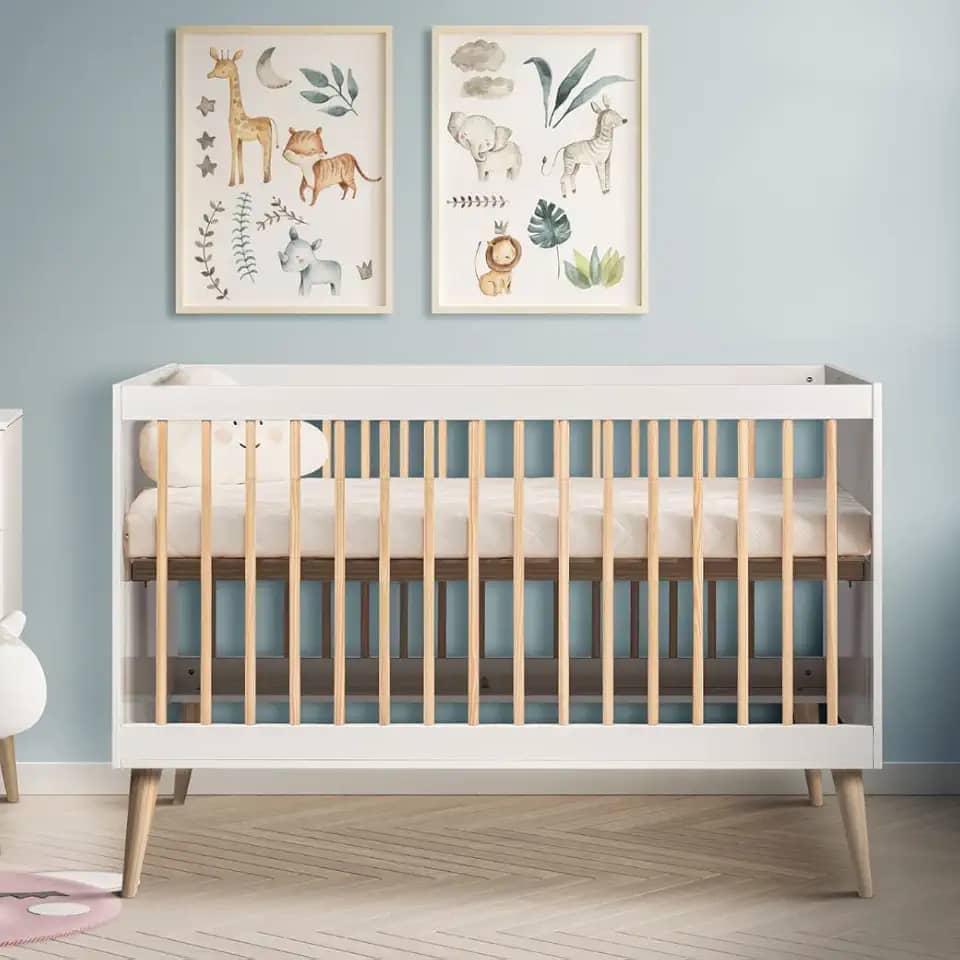 Berço Americano 2 em 1 Retrô que vira cama Quater