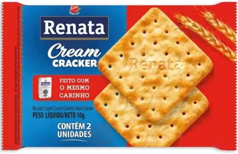 Biscoito Renata Cream Cracker Sachê Pacote Com 60 Unidades