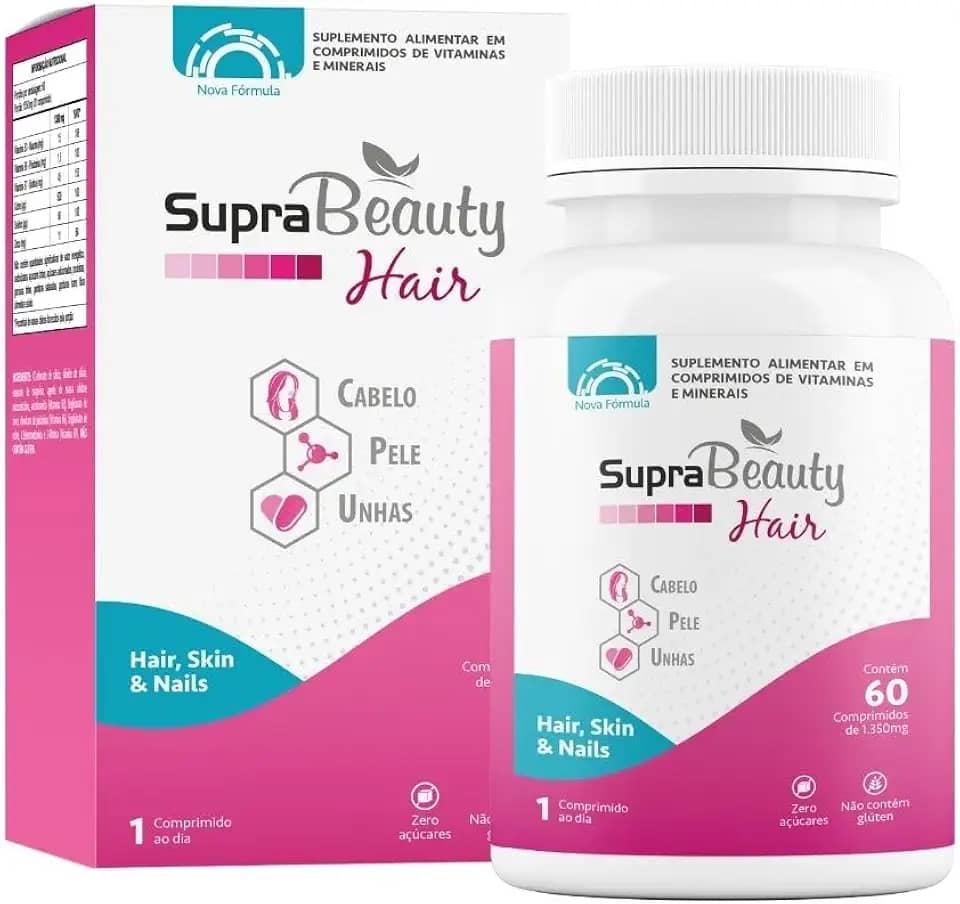 Suplemento Supranutri Hair, Vitamina Para Crescer Cabelo, C/ 60cpr