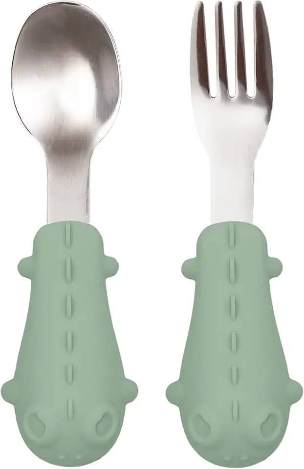 Buba Kit Talheres Cabo Em Silicone Verde