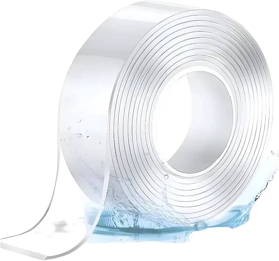 Super Fita Mágica Nano Gel Dupla Face – Fixação Forte, Reutilizável, Lávavel e Transparente - Adesão Extrema, Sem Danificar Paredes Anti-Escorregamento - Para Casa e Escritório Aréa Externa/Interna.