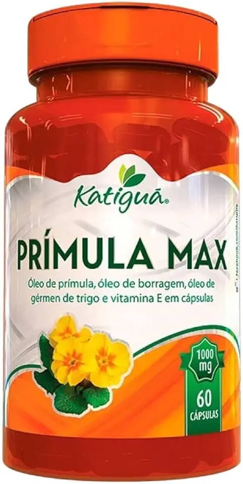 KATIGUÁ Prímula Max Óleo De Borragem/Óleo De Germen De Trigo & Vitamina E Sem Sabor Para Mulheres Katiguá 60 Cápsulas De 1000Mg Laranja