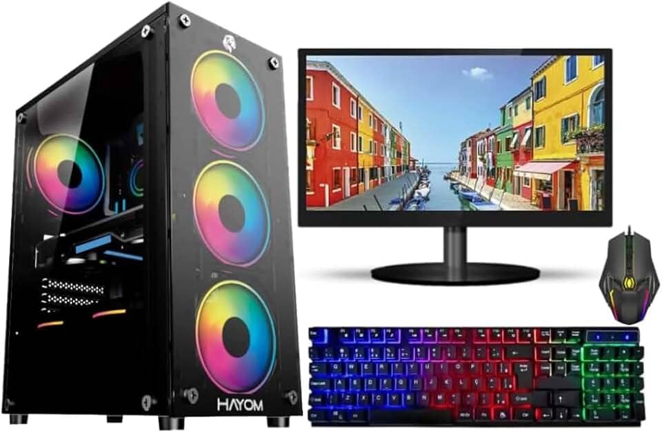 PC GAMER AMD RYZEN 5 5600GT - 16GB DDR4 - SSD 480GB - RADEON VEGA 7 - WIFI/WINDOWS 11 - MONITOR 19'' - KIT GAMER RGB