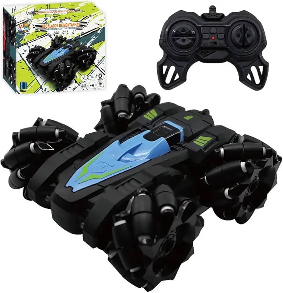 Carrinho Drift 4x4 Carro Super Carro de Controle Remoto Recarregável com Rodinhas Mecanum Manobras Radicais Gira 360 Graus Kizumba