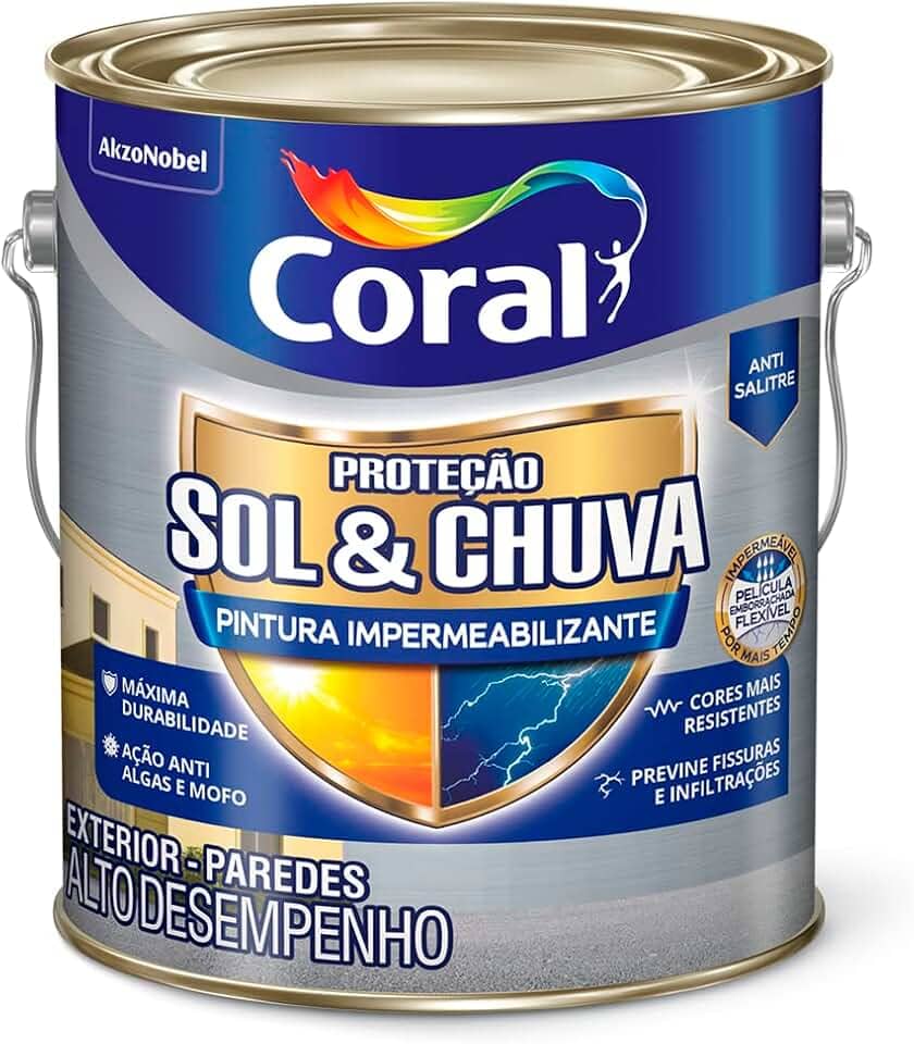 PROTEÇÃO SOL & CHUVA PINTURA IMPERMEABILIZANTE BRANCO 3,6L - CORAL
