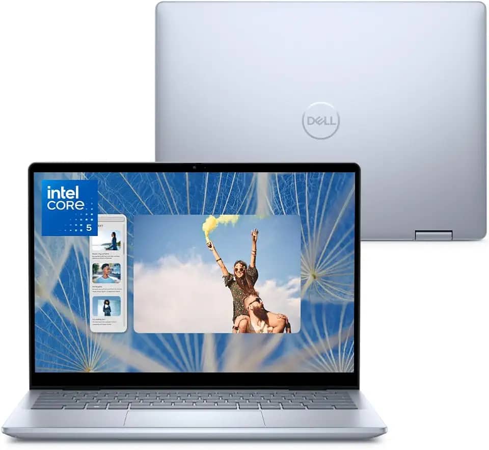 Notebook 2 em 1 Dell Inspiron 2IN1-I1300-A30 14' FHD+ Touch Intel® Core™ i5 16GB 512GB SSD Windows 11 Prata Gelo