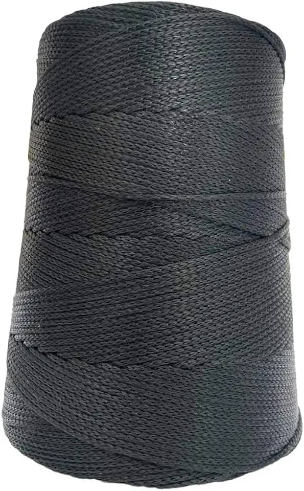 Fio nautico 500g 3mm 500m cores Linha Rabo rato bolsa corda cordão polipropileno croche trico cone (Preto)