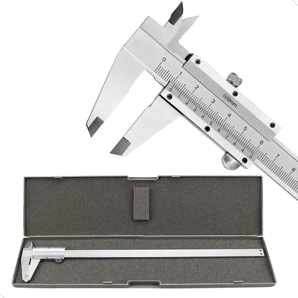 Paquímetro Analógico 150mm Profissional Aço Inox Com Estojo Alta Precisão Premium Mundo Compras