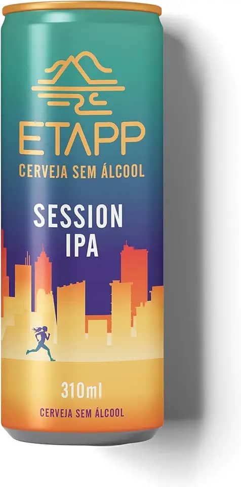 Cerveja ETAPP Session IPA Sem Álcool, 310ml, Refrescante, Cítrica, Artesanal, Sem Álcool, Low-Carb, Com Amargor Equilibrado, Ideal Para Pós-Treino e Momentos Ativos
