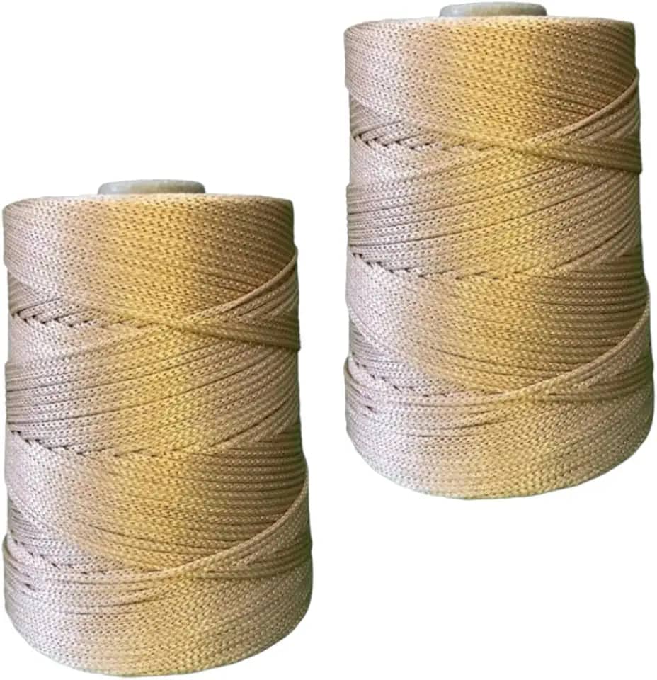 Kit 2 unidades Fio Nautico Rayontex crochê artesanato 500gr. 2,5/3mm Text 1200(BEGE)
