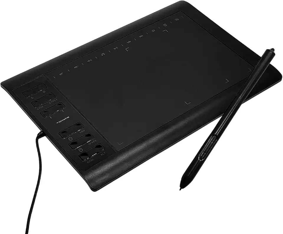 Mesa Digitalizadora 11,6 Polegadas Compatível Windows/Android/macOS Alta Precisão Sensibilidade 8192 Resolução 5080 LPI Designers Ilustradores e Edição de Imagens