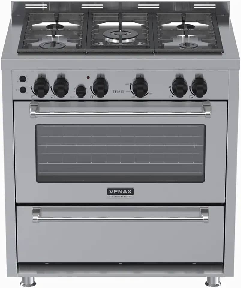 Fogao 5 Bocas Venax Temis Inox Gas GLP 220 V