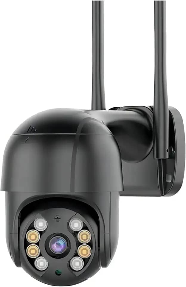 Câmera De Segurança Wi-fi Externa À Prova D'água Full Hd Gira 360 Bivolt (PRETA)