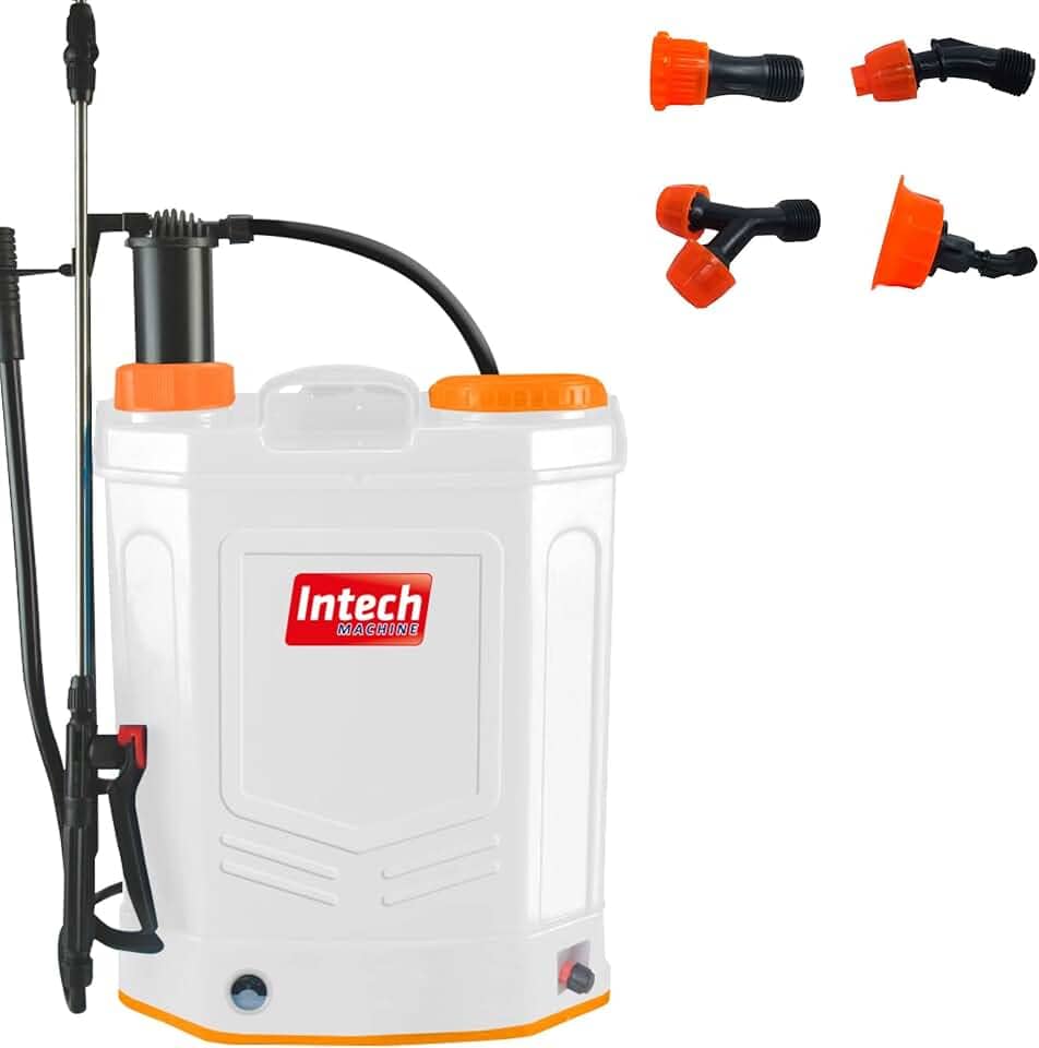 Pulverizador 20l Costal Bateria Elétrico e Manual GPM2000 Intech Machine, Laranja