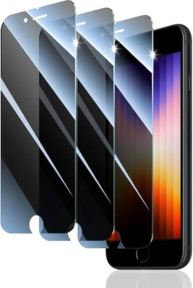 Película 3D Privativa Grossa para iPhone 16 – Vidro Temperado 9H, Cobertura Total, Anti-Espião, Compatível com Capas, Alta Sensibilidade Touch, Proteção Premium