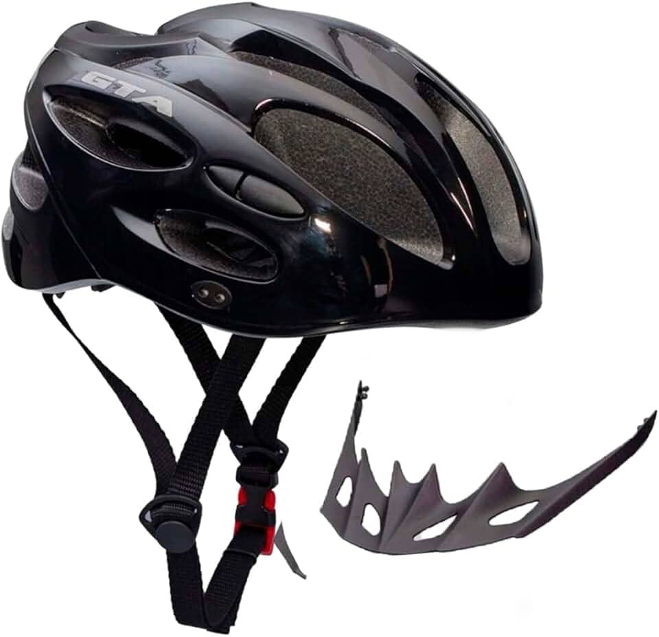 Capacete Bike Pisca Led Ciclismo Mtb Leve Preto Original Gta