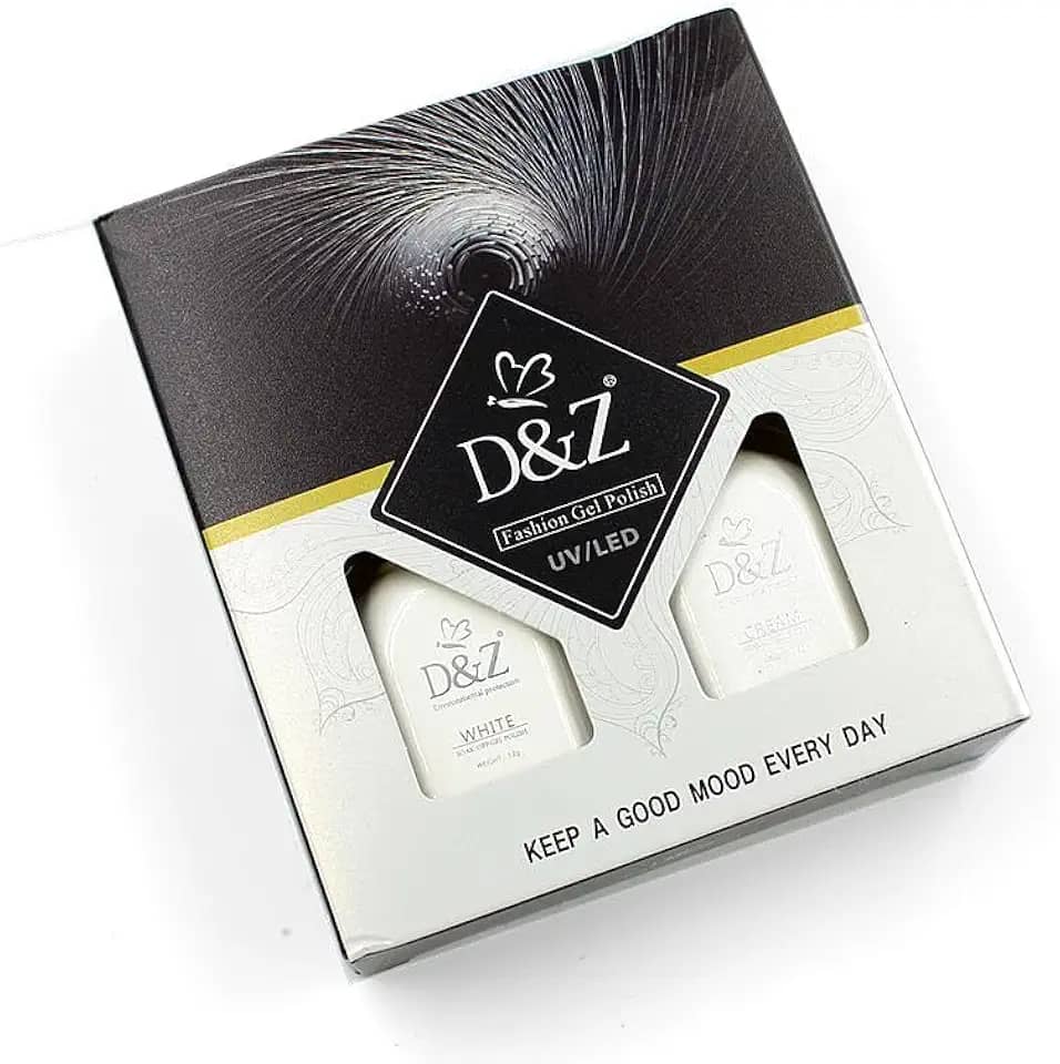 Kit esmalte em gel Francesinha D&Z Branco E Renda