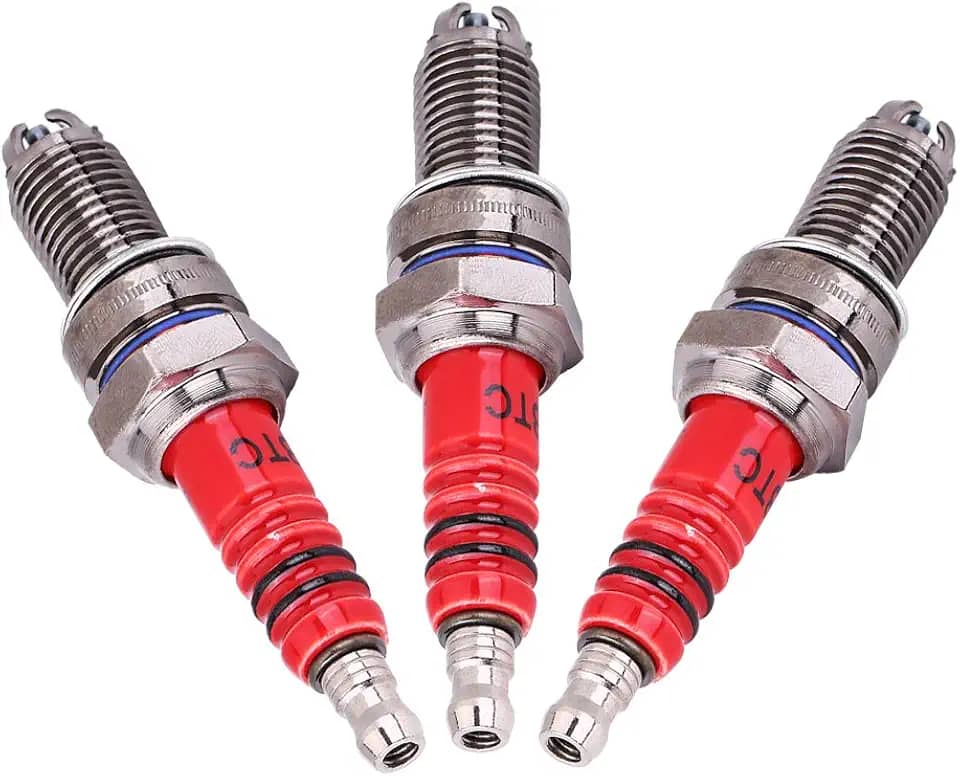 Vela de ignição de eletrodo, 3 peças de vela de ignição D8Tc 3 eletrodos para Cg 125 150 C Motocicleta Scooter ATV Quads Vela de ignição para 190 galeses Pit Bike Shineray