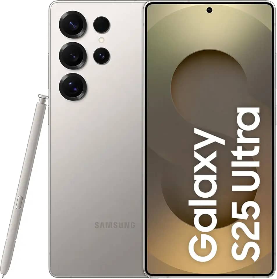 Celular Samsung Galaxy S25 Ultra 5G, 256GB, 12GB RAM, Câmera Quádrupla de 200+50+10+50, Tela Grande de 6.9', Titânio Cinza