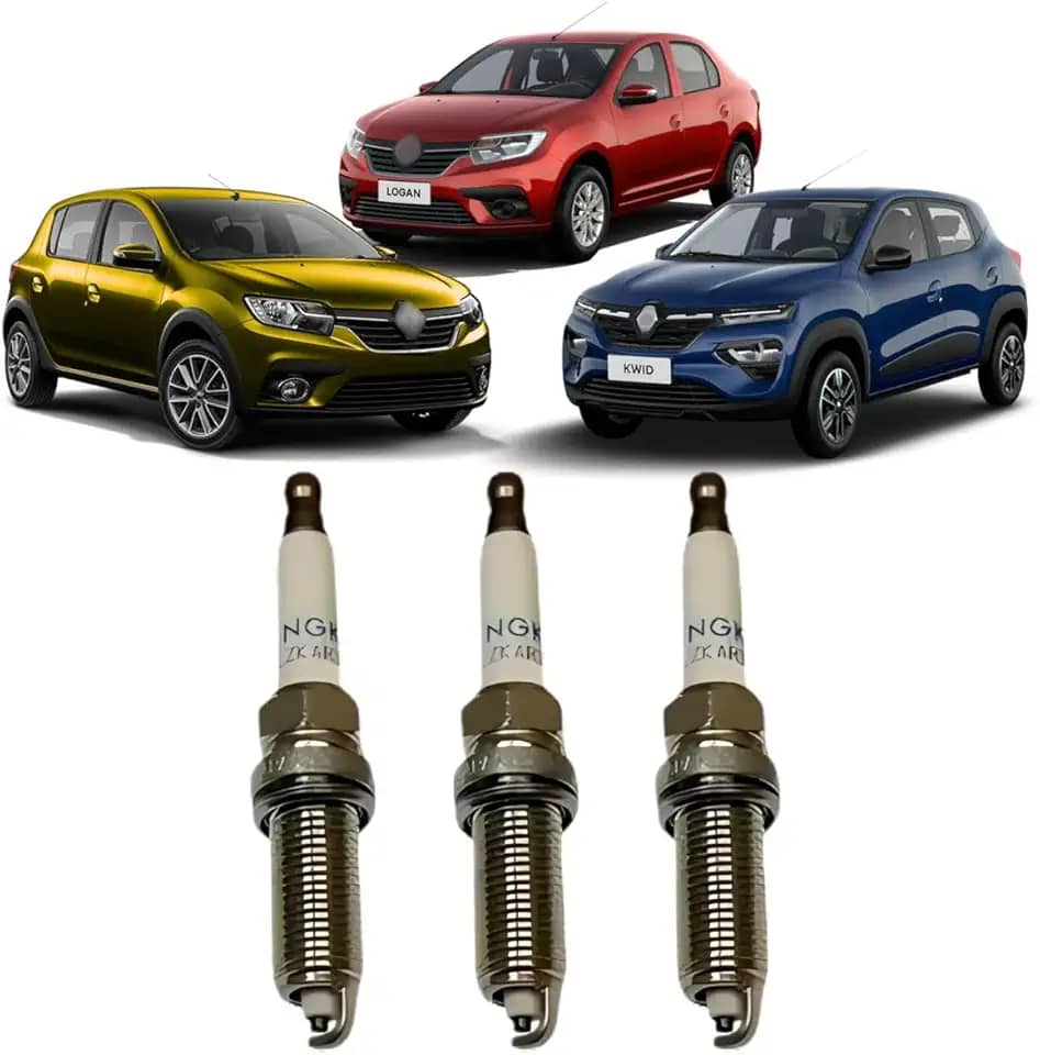 JOGO 3 VELAS DE IGNIÇÃO KWID LOGAN SANDERO 1.0 12V 2016/...