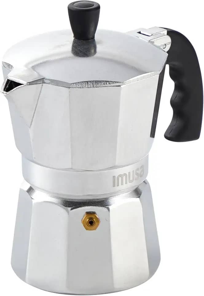 IMUSA USA B120-42V Alumínio Espresso Fogão Cafeteira 3 Xícaras, Prata