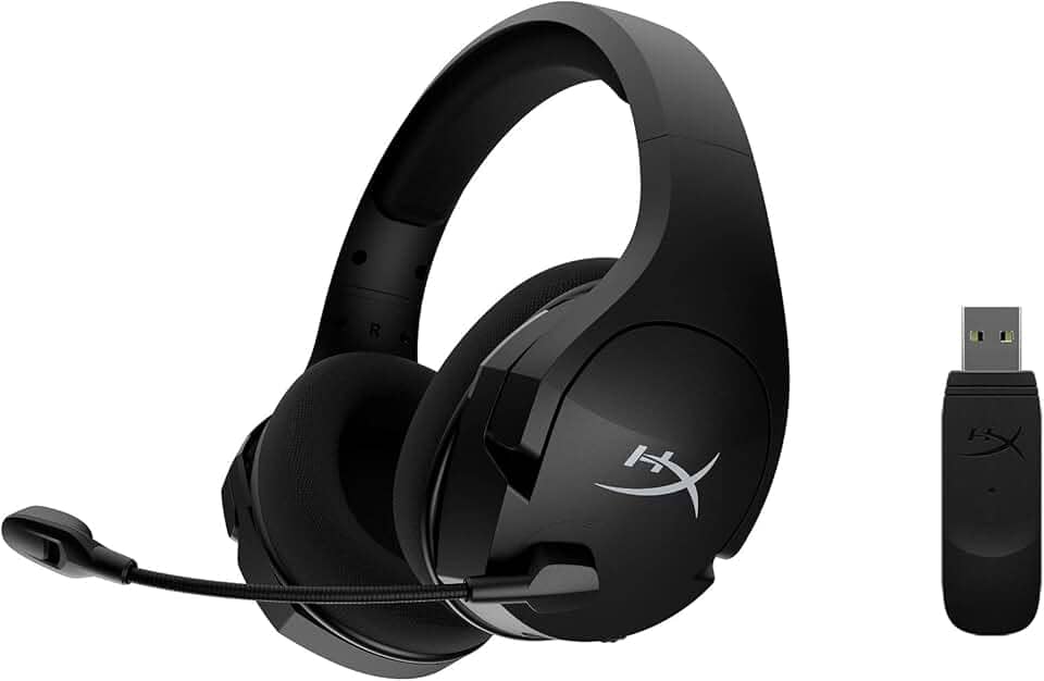 Headset Sem Fio Gamer HyperX Cloud Stinger Core 7.1 -HHSS1C-BA-BK/G, Preto, Grande