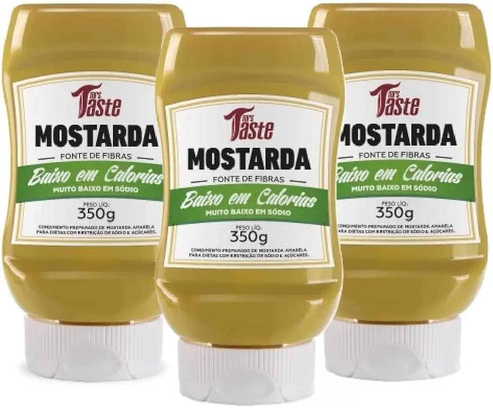 Kit com 3 Mostarda Mrs Taste Zero Calorias 350g