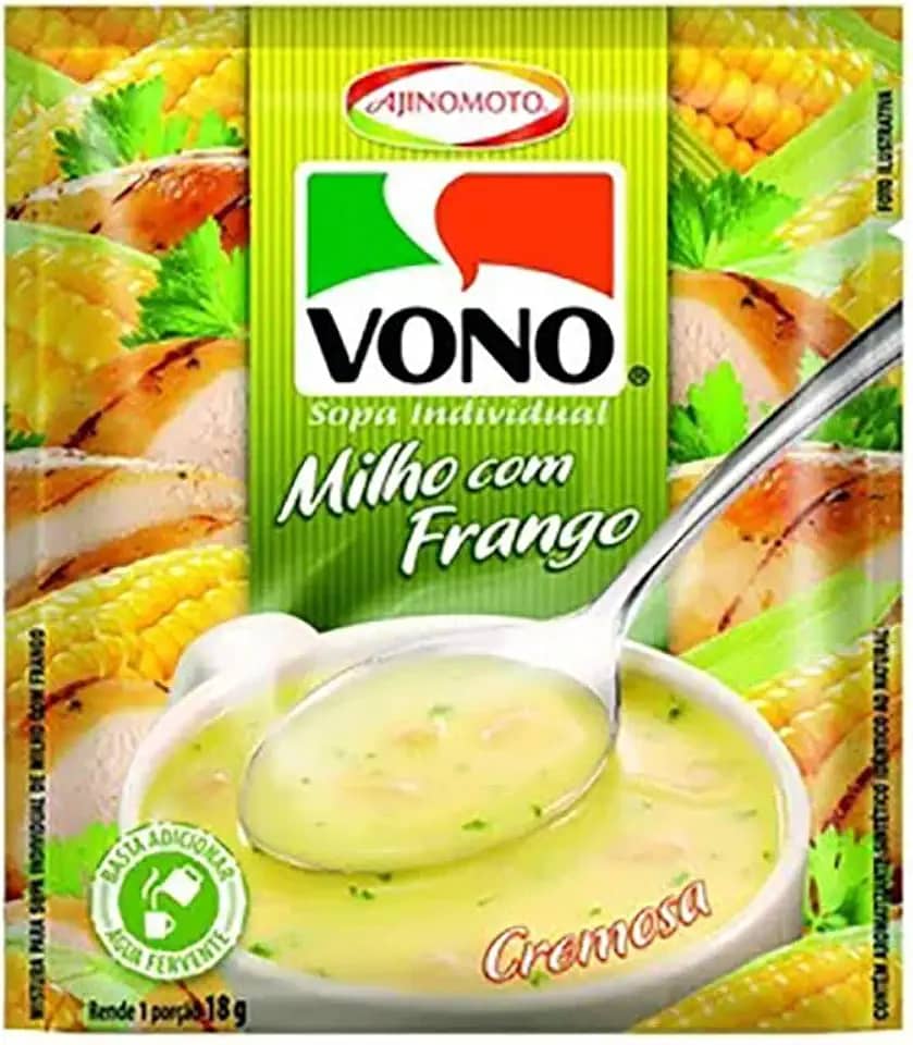 Sopa Individual Milho Com Frango Vono 18g
